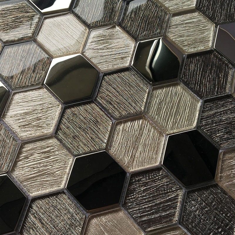 Mosaico de vidro de mosaico hexagon