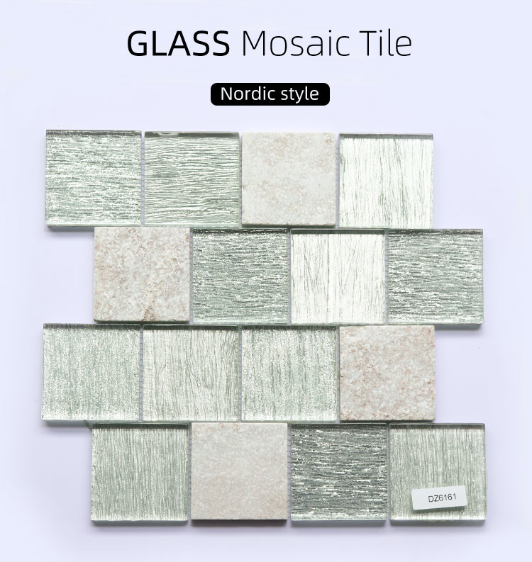 Mais recente design de cozinha backsplash parede 3d vidro mosaico banheiro 